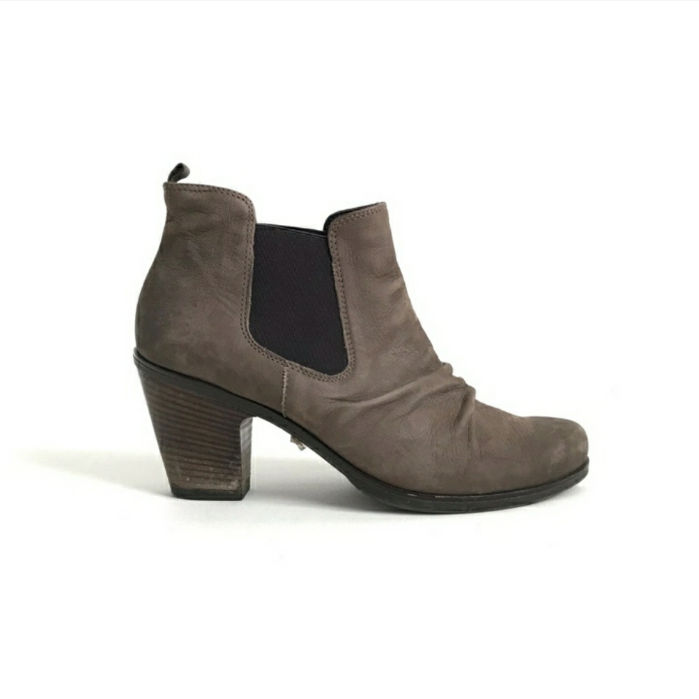 Paul Green Jano Grey Nubuck Chelsea Booties